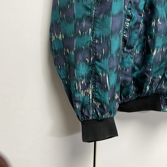 Robert Stock Silk Jacket with Pockets Geometric Pattern Large - Picture 4 of 5